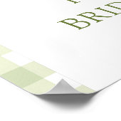 Modern Green Gingham Perfect Pair Bridal Shower Poster (Hoek)