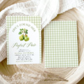 Modern Green Gingham Perfect Pair Vrijgezellenfees Kaart