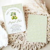 Modern Green Gingham Perfect Pair Vrijgezellenfees Kaart