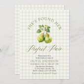 Modern Green Gingham Perfect Pair Vrijgezellenfees Kaart (Voorkant / Achterkant)