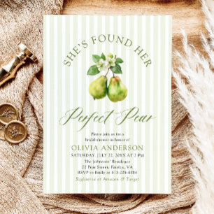 Modern Green Gingham Perfect Pear Vrijgezellenfees Kaart