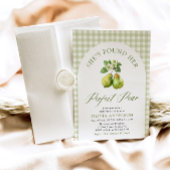 Modern Green Gingham Perfect Pear Vrijgezellenfees Kaart