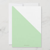 Modern Green Gold 1st Birthday Christening Kaart (Achterkant)