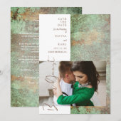 Modern Green Gold Be Our Guest Photo Couple (Voorkant / Achterkant)