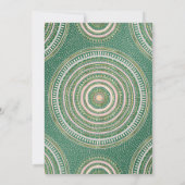 Modern Green Gold Geometric Mandala Kaart (Achterkant)