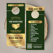 Modern Green & Gold Landscaping Lawn Mowing Deurhanger