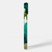 Modern Green Gold Marble Monogram op maat Case-Mate iPhone Case (Achterkant / Rechts)