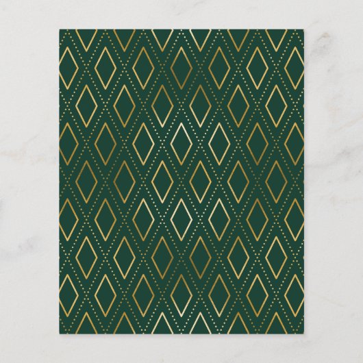 Modern Green Gold Photo Afstuderen Hartelijk dank (Achterkant)