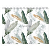 Modern Green & Gold Tropical Kalender (Hoes)