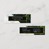 Modern Green Gold White Marble Mini Visitekaartje (Voorkant / Achterkant)