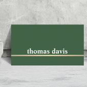 Modern Green Golden Line Bold Consultant Visitekaartje
