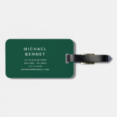 Modern Green Golfer Sport Bagagelabel (Achterkant horizontaal)