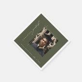 Modern Green Graduation Party Servet (Hoek)