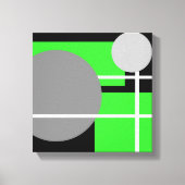 Modern Green Grey Black White - Verpakt Canvas (Voorkant)