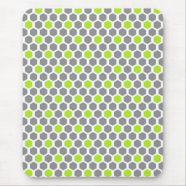 Modern Green Grey Geometric Muismat