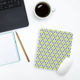 Modern Green Grey Geometric Muismat