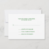 Modern Green Grunge Bar Mitzvah RSVP (Achterkant)