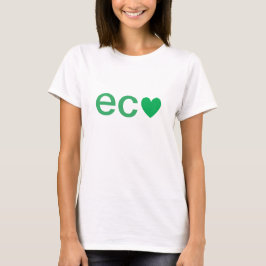 Modern Green Heart Eco T-shirt
