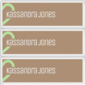 Modern Green Heart Shape  Half Heart Sticker (Voorkant)