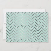 Modern Green Holiday Cheer Faux Silver Foto Feestdagenkaart (Achterkant)