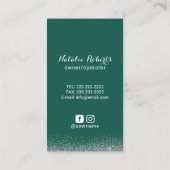 Modern Green House Cleaning Maid Service Visitekaartje (Achterkant)