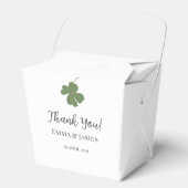 Modern Green Irish Four Leaf Clover Hartelijk dank Bedankdoosjes (Voorkant)