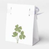 Modern Green Irish Four Leaf Clover Hartelijk dank Bedankdoosjes (Achterkant)