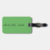 Modern Green Irish Shamrock Bagagelabel (Achterkant horizontaal)