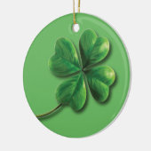 Modern Green Irish Shamrock Keramisch Ornament (Links)