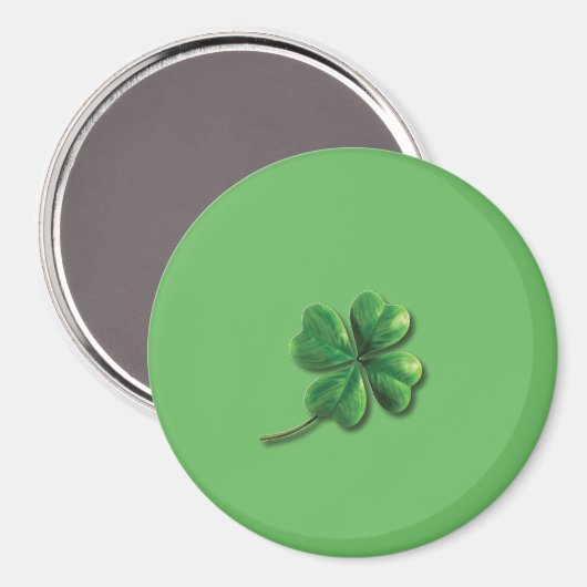 Modern Green Irish Shamrock Magneet (Voorkant / Achterkant)