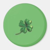 Modern Green Irish Shamrock Magneet (Voorkant)
