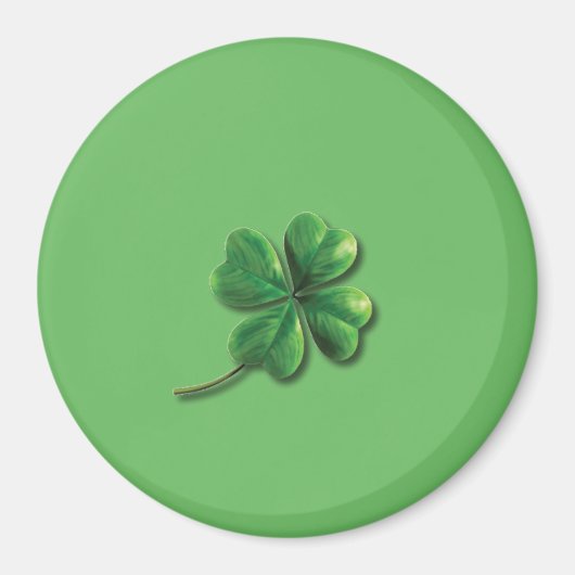 Modern Green Irish Shamrock Magneet (Voorkant)