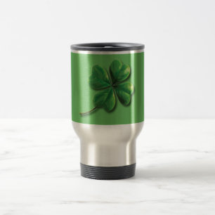 Modern Green Irish Shamrock Reisbeker