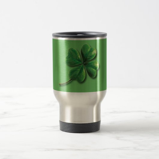 Modern Green Irish Shamrock Reisbeker (Center)