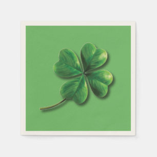 Modern Green Irish Shamrock Servet