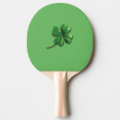 Modern Green Irish Shamrock Tafeltennisbatje (Voorkant)