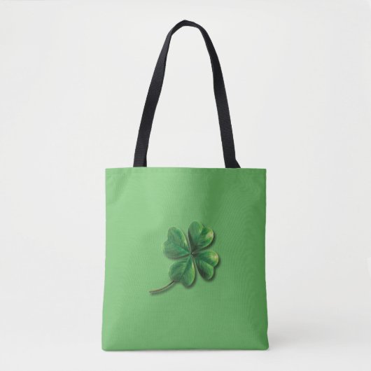 Modern Green Irish Shamrock Tote Bag (Voorkant)