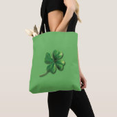 Modern Green Irish Shamrock Tote Bag (Dichtbij)