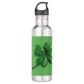 Modern Green Irish Shamrock Waterfles (Voorkant)
