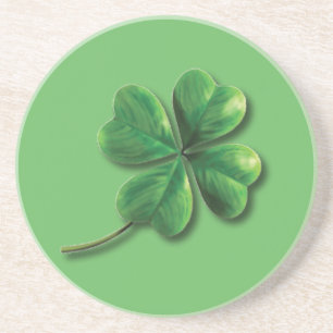 Modern Green Irish Shamrock Zandsteen Onderzetter