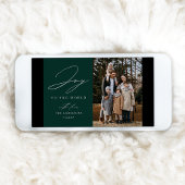 Modern Green Joy aan de Wereldfoto Feestdagenkaart