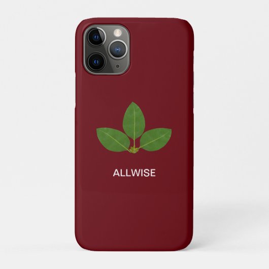 Modern Green Laurel Leaves over Crimson Case-Mate iPhone Case (Achterkant)