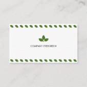 Modern Green Laurel Leaves over White Visitekaartje (Voorkant)