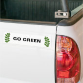 Modern Green Laurel Leaves Persoonlijk Bumpersticker (Op Truck)