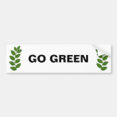Modern Green Laurel Leaves Persoonlijk Bumpersticker (Voorkant)