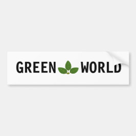 Modern Green Laurel Leaves Persoonlijk Bumpersticker