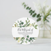 Modern Green Leaf Bat Mitzvah of Bar Mitzvah Kaart (Staand voorkant)