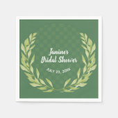 Modern Green Leaf Wreath Servet (Voorkant)
