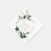 Modern Green Leafy Tropical Foliage Chic Wedding Servet (Hoek)