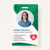 Modern Green licentie Praktische Verpleegkundige L Badge (Voorkant)